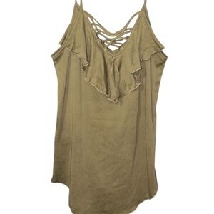 Chaser Ruffled Front Spaghetti Strap Top NEW!